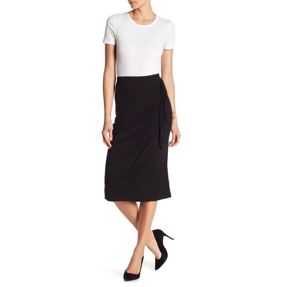 NWT Black Cinched Pencil Skirt - Soft Stretchy